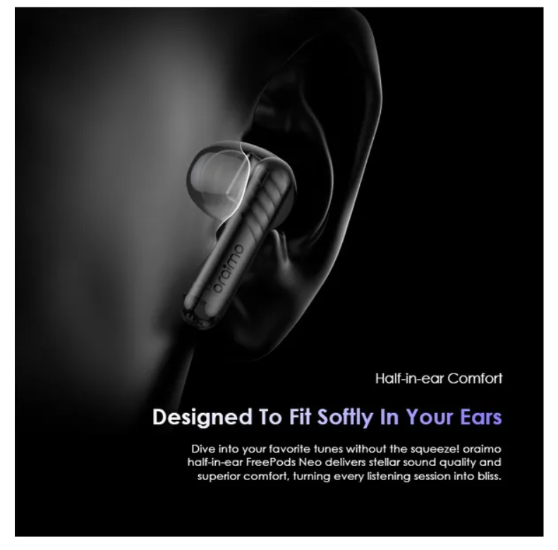 oraimo FreePods Neo Half In-Ear True Wireless Earbuds + FREE EARPHONE = Bluetooth Earphones earpods
