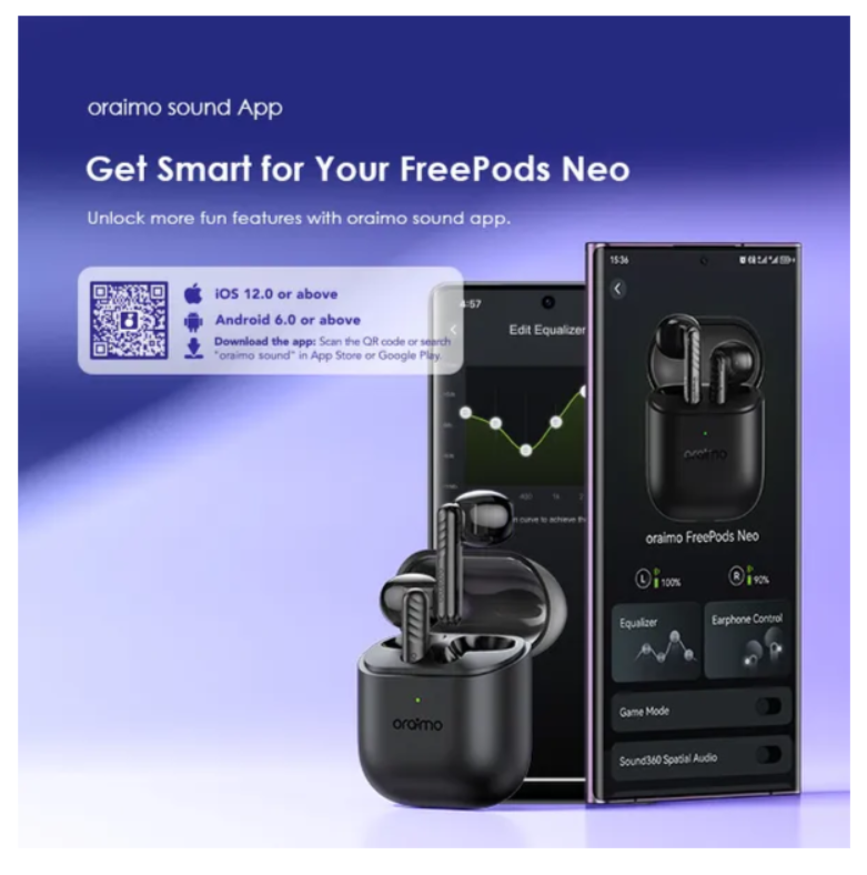 oraimo FreePods Neo Half In-Ear True Wireless Earbuds + FREE EARPHONE = Bluetooth Earphones earpods