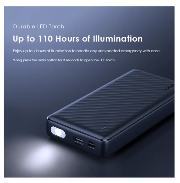 Oraimo Traveler Link 20 20000mAh 12W Power Bank + Free dual Charging CABLE