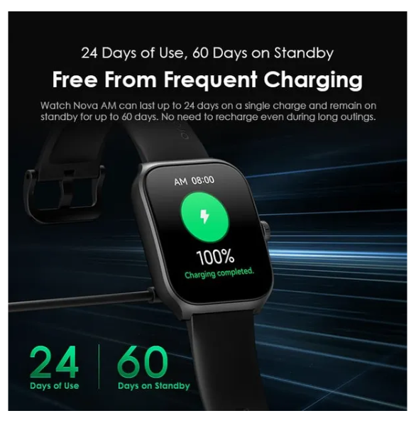 oraimo Watch Nova AM 2.01" AMOLED Screen Curved Cover Smart Watch