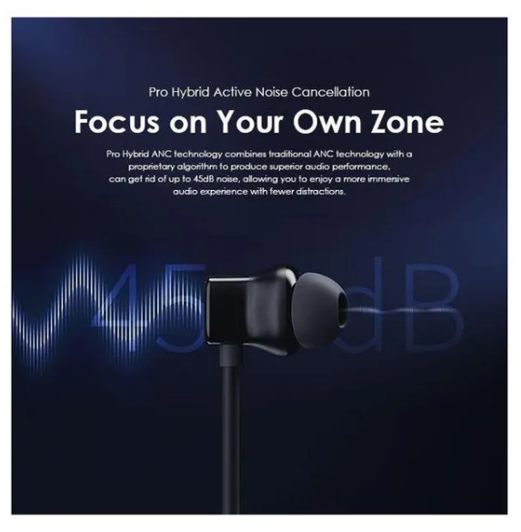 oraimo Necklace Pro ANC Wireless Headphones, 50-hr Long Playtime
45dB ANC Noise Cancellation HavyBass ™ Boost Mode & Crystal Clear Call