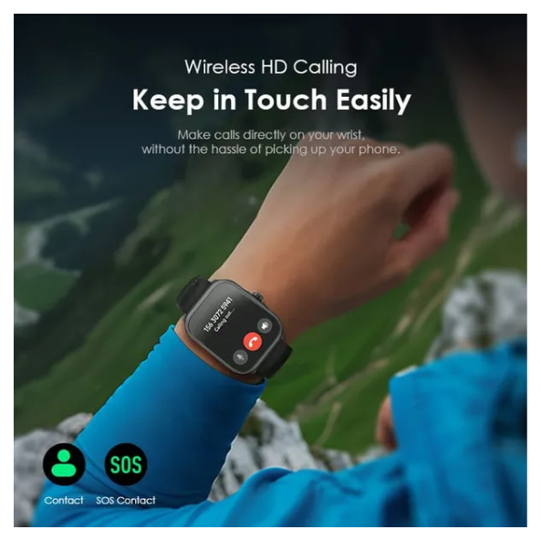 Oraimo Watch Nova AM 2.01" AMOLED Screen Curved Cover  IP68 Dust & Water Resistance* with 24 Days of Use, 60 Days on Standby Smart Watch