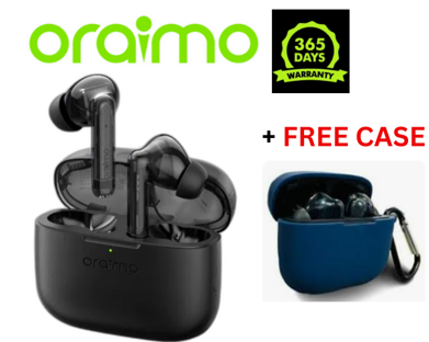Oraimo FreePods Lite ENC True Wireless Earbuds 40-Hr Long Playtime Immersive in Your Music World Bluetooth Earpods Earphones + Free Case