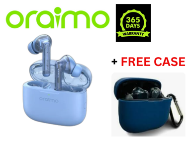 Oraimo FreePods Lite ENC True Wireless Earbuds 40-Hr Long Playtime Immersive in Your Music World Bluetooth Earpods Earphones + Free Case