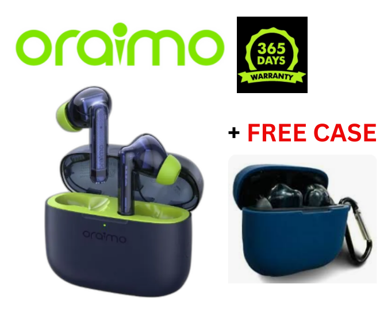 Oraimo FreePods Lite ENC True Wireless Earbuds 40-Hr Long Playtime Immersive in Your Music World Bluetooth Earpods Earphones + Free Case