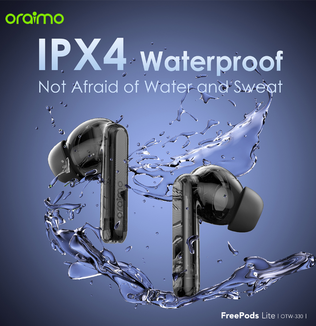 Oraimo FreePods Lite ENC True Wireless Earbuds 40-Hr Long Playtime Immersive in Your Music World Bluetooth Earpods Earphones + Free Case