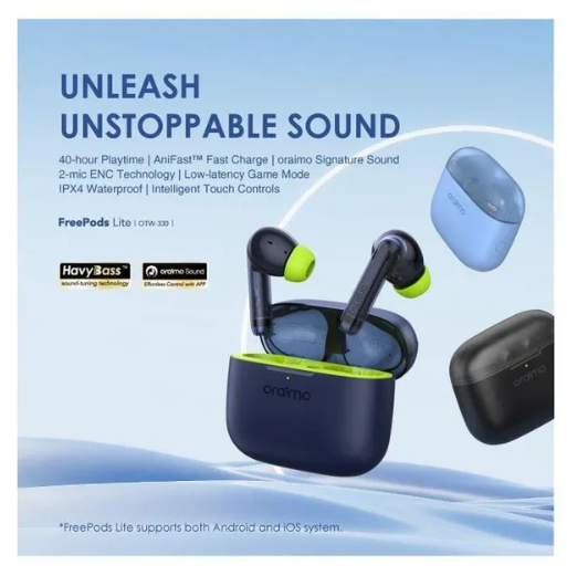 oraimo FreePods Lite ENC True Wireless Earbuds
