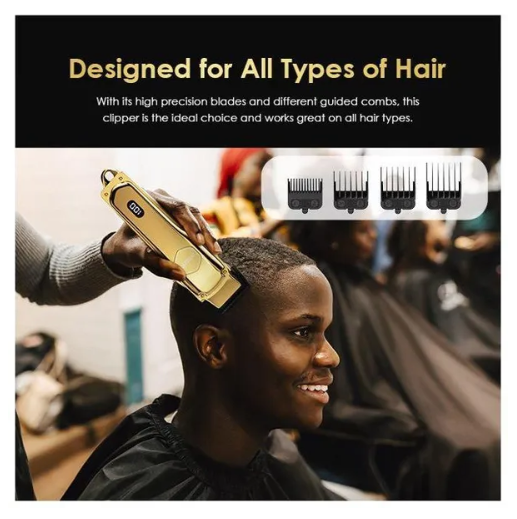 Oraimo Smart Clipper 2 Gold  with  240-minute Runtime & Super Powerful Motor Professional Hair Clipper
