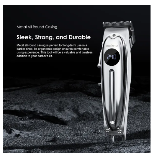 oraimo Smart Clipper Pro Professional Hair Clipper|Self-sharpening and Adjustable Blades|Super Powerful Motor |240-minute Runtime