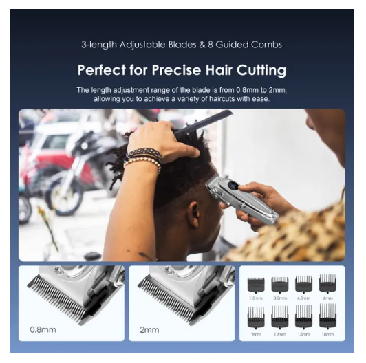 oraimo Smart Clipper Pro Professional Hair Clipper|Self-sharpening and Adjustable Blades|Super Powerful Motor |240-minute Runtime