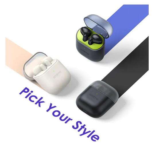 oraimo FreePods Neo Half In Ear  50-hr Long PlaytimeTrue Wireless Earbuds Plus a gift of  10.5 w car charger