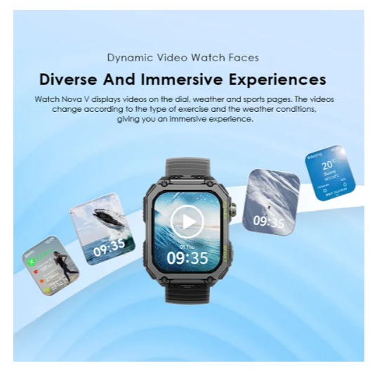 OFFER !! OFFER !! OFFER  Brand New Oraimo Watch Nova V 2.01"  Tempered Glass  Camera Remote, Preview Sync 1ATM Waterproof HD Video Watch Faces Smart Watch plus A GIFT  of Oraimo Free pods Neo