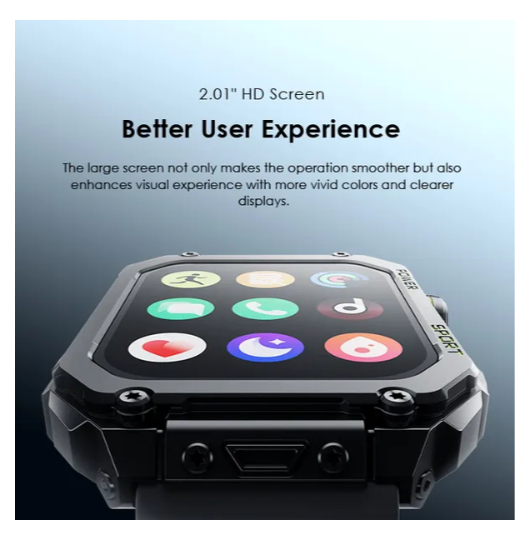 OFFER !! OFFER !! OFFER  Brand New Oraimo Watch Nova V 2.01"  Tempered Glass  Camera Remote, Preview Sync 1ATM Waterproof HD Video Watch Faces Smart Watch plus A GIFT  of Oraimo Free pods Neo