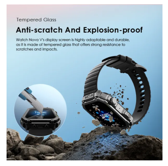 OFFER !! OFFER !! OFFER  Brand New Oraimo Watch Nova V 2.01"  Tempered Glass  Camera Remote, Preview Sync 1ATM Waterproof HD Video Watch Faces Smart Watch plus A GIFT  of Oraimo Free pods Neo