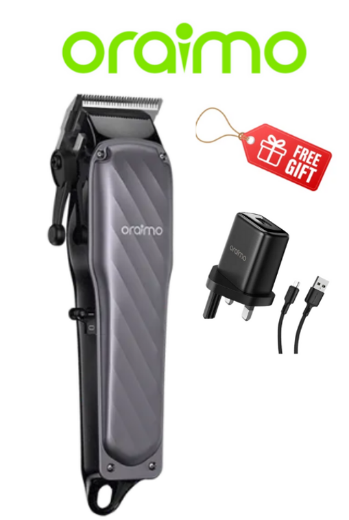 OFFER !! Oraimo SmartClipper 2C  Professional Hair Clipper with 2.5 hrs Runtime &Precise Blades for All Hair Types  plus a GIFT of a Wall Charger