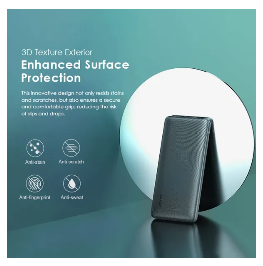 Oraimo Toast 15 Flash 10000mAh 15W Type-C IN & OUT 3 OUTPUTS with Wide Compatibility Fast Charging PowerBank Plus a gift of Oraimo C to C Cable