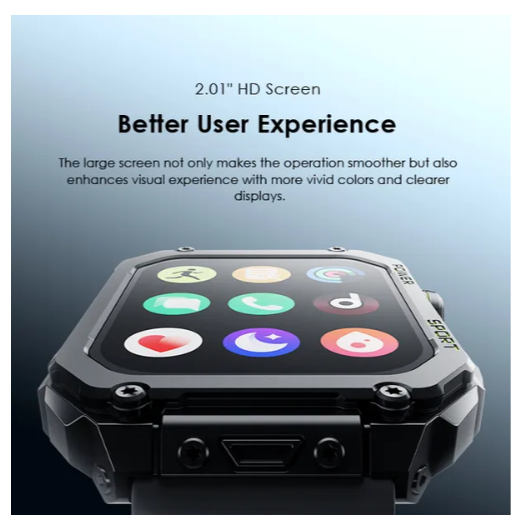 Oraimo Watch Nova V 2.01" HD Video Watch Faces  Wireless HD Calling 1ATM Waterproof Integrated Music Player  Camera Remote, Preview Sync Smart Watch Plus a GIFT of Oraimo Deeper Bass Earphones