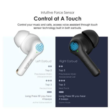 Oraimo FreePods 3C One Pair, Two Different Fits ENC IPX5 36 Hrs long playtime True Wireless Earbuds