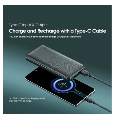 oraimo Toast 15 Flash 10000mAh Fast Charging Power Bank + FREE 3 IN ONE Charging Cable