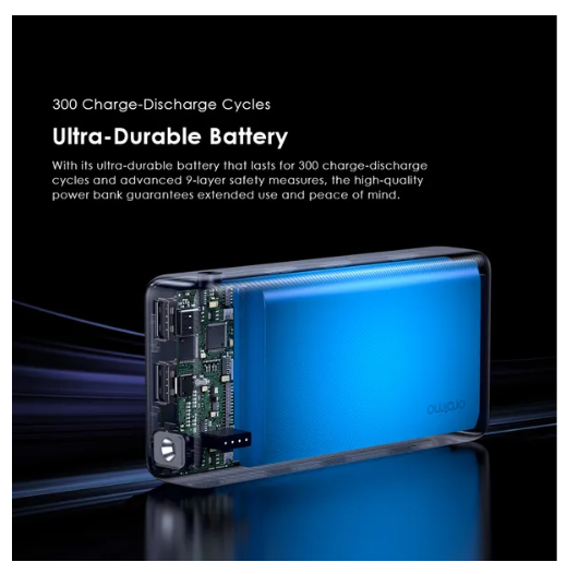 Oraimo traveler 12 20000mAh 12W Smart Fast Charging Type-C (IN/OUT) LED Torch Power Bank