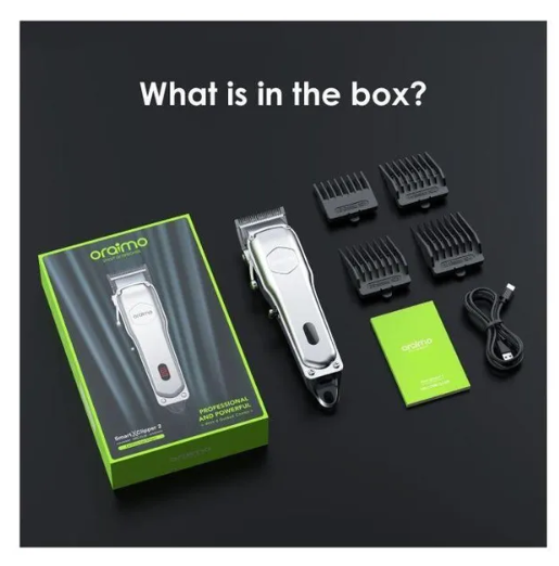 Oraimo Smart Clipper 2 Professional Hair Clipper 2.5 hrs Runtime Precise Blades for All Hair Types LED Screen Display with a GIFT of Clipper Blade for Smart Clipper OPC-CL30