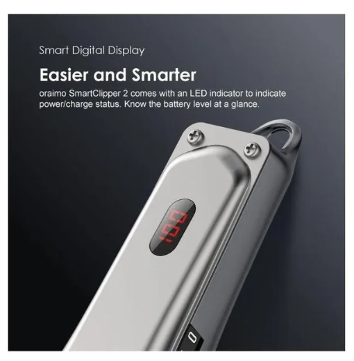 Oraimo Smart Clipper 2 Professional Hair Clipper 2.5 hrs Runtime Precise Blades for All Hair Types LED Screen Display with a GIFT of Clipper Blade for Smart Clipper OPC-CL30