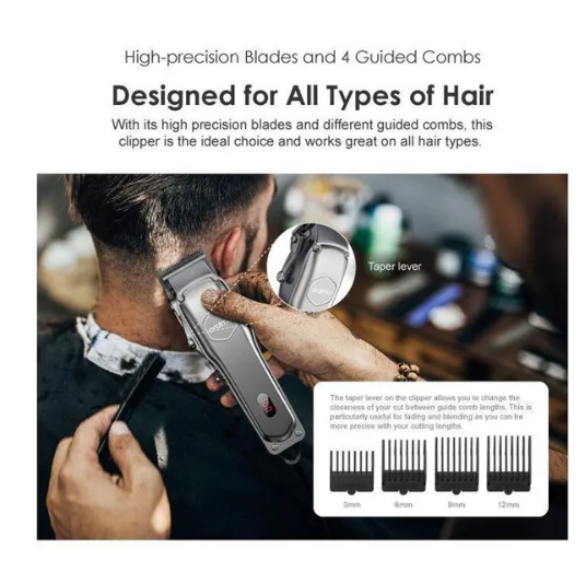 Oraimo Smart Clipper 2 Professional Hair Clipper 2.5 hrs Runtime Precise Blades for All Hair Types LED Screen Display with a GIFT of Clipper Blade for Smart Clipper OPC-CL30