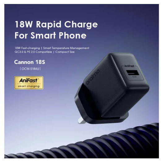 oraimo Cannon 18S 18W   Micro-USB / Normal Wall Charger Kit