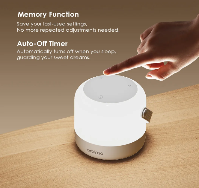 Oraimo SmartLamp Go 4.5W RGB Night Light Portable Design Perfect for Indoor and Outdoor Use, Infinite Brightness Control, Memory Function and Auto-Off Timer Smart Light