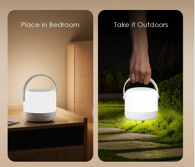 Oraimo SmartLamp Go 4.5W RGB Night Light Portable Design Perfect for Indoor and Outdoor Use, Infinite Brightness Control, Memory Function and Auto-Off Timer Smart Light