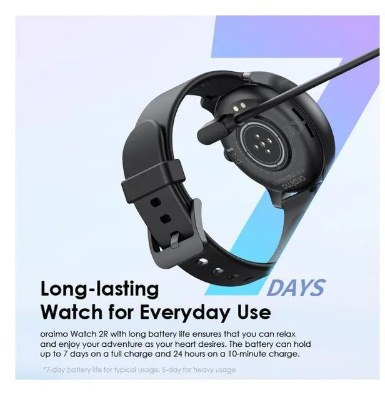 Oraimo Watch 2R 1.39" TFT IP68 Smart Watch + Oraimo Toast 10 Flash 10000mAh 12W Power Bank