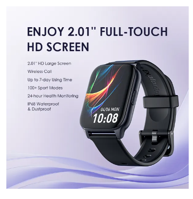 Oraimo Watch 4 Plus 2.01″ HD IP68 Smart Watch AI-Generated Watch Faces 100+ Sports Modes  7 Days Battery Life Bluetooth Call Smartwatch
