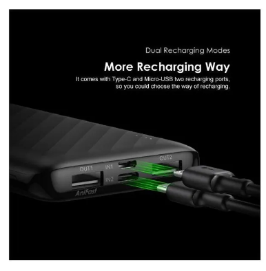 Oraimo Toast 10 Flash 10000mAh 12W 2.4A Max Fast Charging Power Bank  with wide compatibility Plus a GIFT of Oraimo oraimo Conch 2 In-Ear Wired Earphones