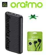 oraimo PowerFlow B11 10000mAh 15W Power Bank Plus a GIFT of Oraimo oraimo Conch 2 In-Ear Wired Earphones