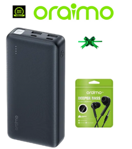 NEW ARRIVAL! Oraimo Traveler 12 20000mAh 12W Power Bank with C-TO -C OUTPUT No Battery Anxiety