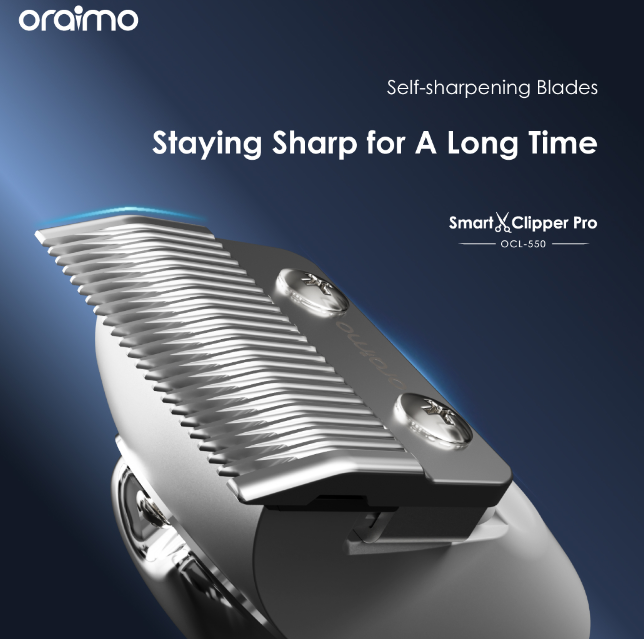 Oraimo Smart Clipper Pro Super Powerful Motor Self-sharpening and Adjustable Blades 240-minute Runtime Professional Hair Clipper Shaving Machine