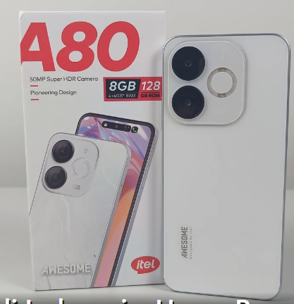 BIG OFFER! Itel A80 128GB + 8GB(3+5)GB 13MP Super HDR Camera 6.7" Punch-hole HD+ Display  5000mAh Charging Type-C Android Smart Phones