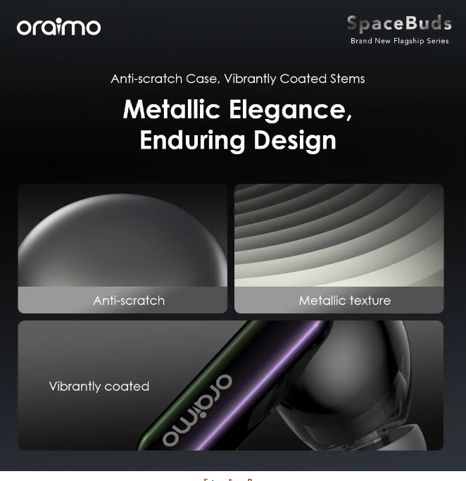 oraimo SpaceBuds Hybrid ANC True Wireless Earbuds Customized Voice Prompt + FREE Charging Kit
