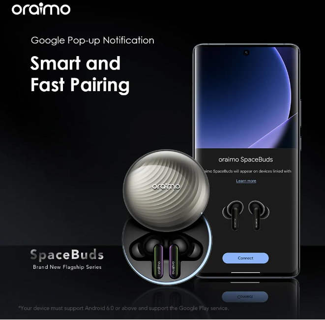 oraimo SpaceBuds Hybrid ANC True Wireless Earbuds Customized Voice Prompt + FREE Charging Kit