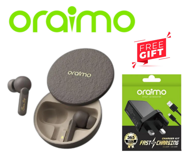 SPECIAL OFFER! Oraimo SpacePods x Burna Boy ANC True Wireless Earbuds + FREE GIFT