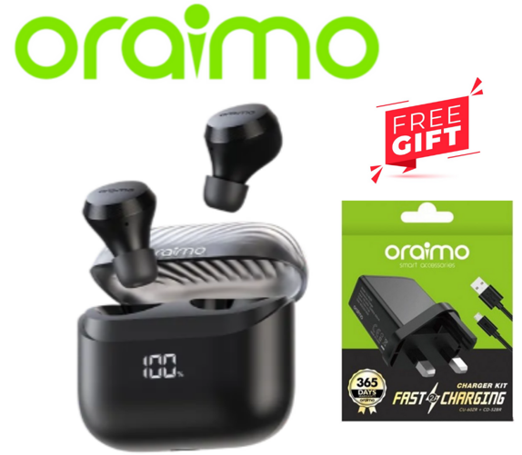 OFFER! oraimo AirBuds 4 ENC True Wireless Earbuds + FREE CHARGING KIT