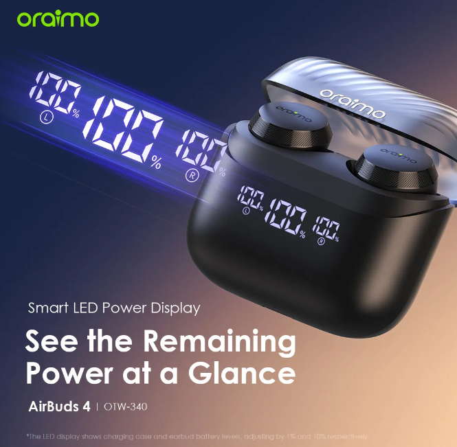 OFFER! oraimo AirBuds 4 ENC True Wireless Earbuds + FREE CHARGING KIT