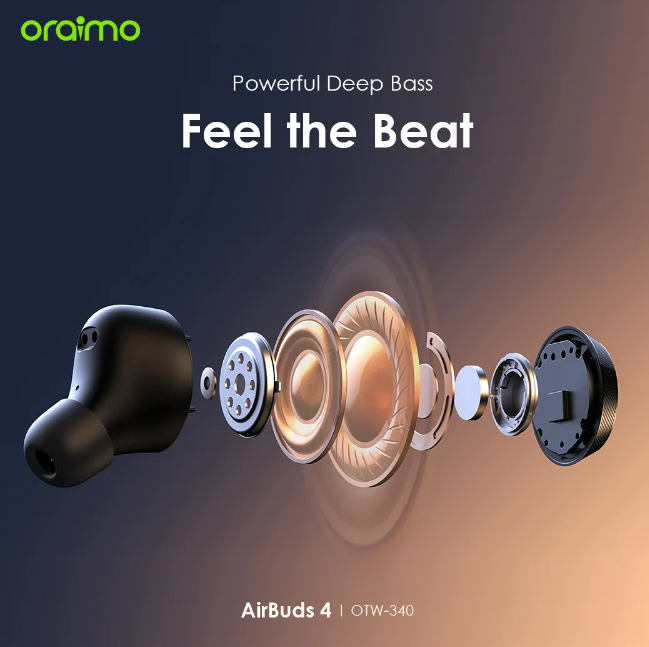 OFFER! oraimo AirBuds 4 ENC True Wireless Earbuds + FREE CHARGING KIT