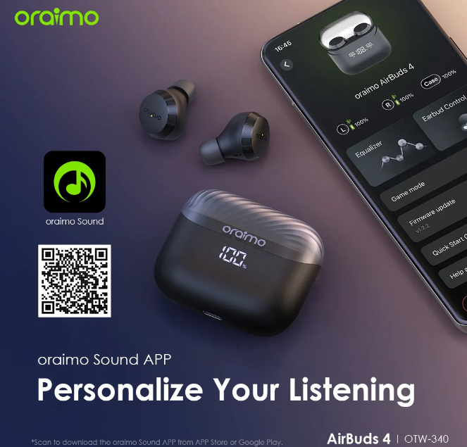 OFFER! oraimo AirBuds 4 ENC True Wireless Earbuds + FREE CHARGING KIT