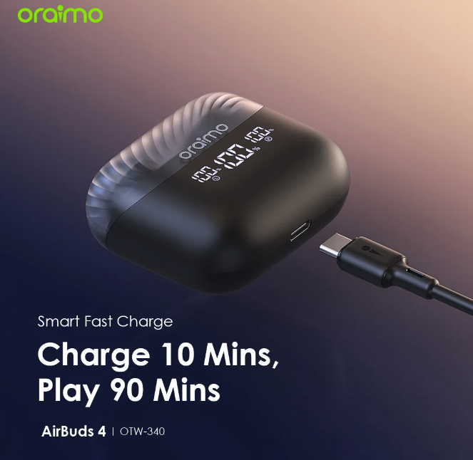 OFFER! oraimo AirBuds 4 ENC True Wireless Earbuds + FREE CHARGING KIT