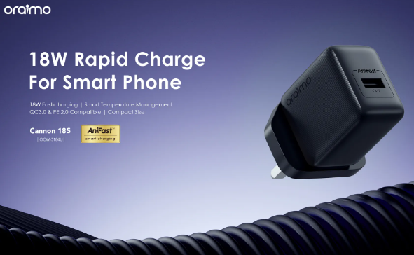Oraimo Cannon 18S 18W Wall Micro - USB Charger Kit  AniFast™ Fast Charging Charger