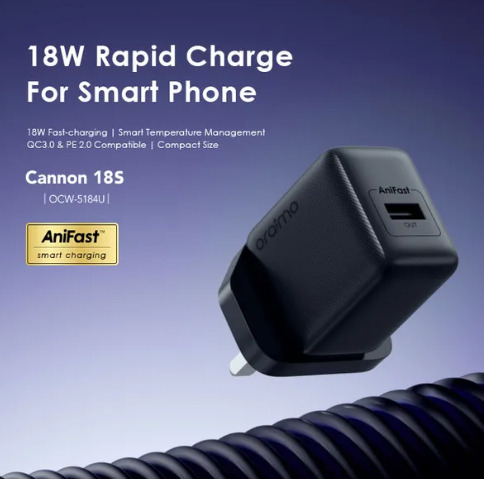 Oraimo Cannon 18S 18W Wall Micro - USB Charger Kit  AniFast™ Fast Charging Charger