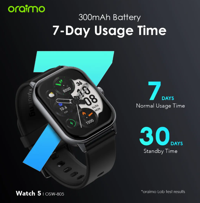 oraimo Watch 5 1.69″ LCD IP67 Smart Watch