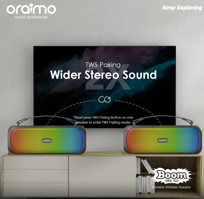 oraimo Boom 30W IPX5 Waterproof- True Party Music Freedom Massive Bass Bluetooth Wireless Speaker