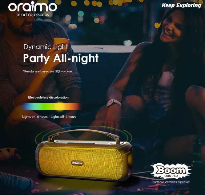 oraimo Boom 30W IPX5 Waterproof- True Party Music Freedom Massive Bass Bluetooth Wireless Speaker